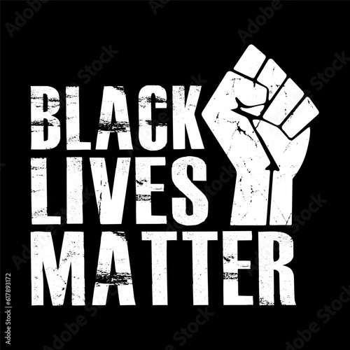 Black lives matter typography tshirt or poster design photo