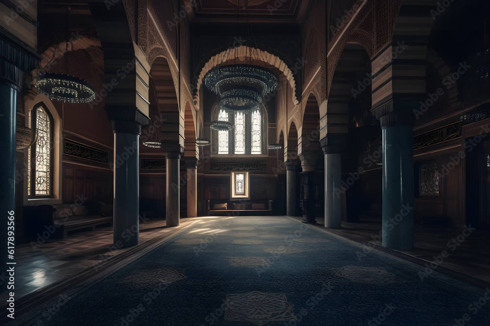 classic mosque interior ,generative ai classic mosque interior ,generative ai
