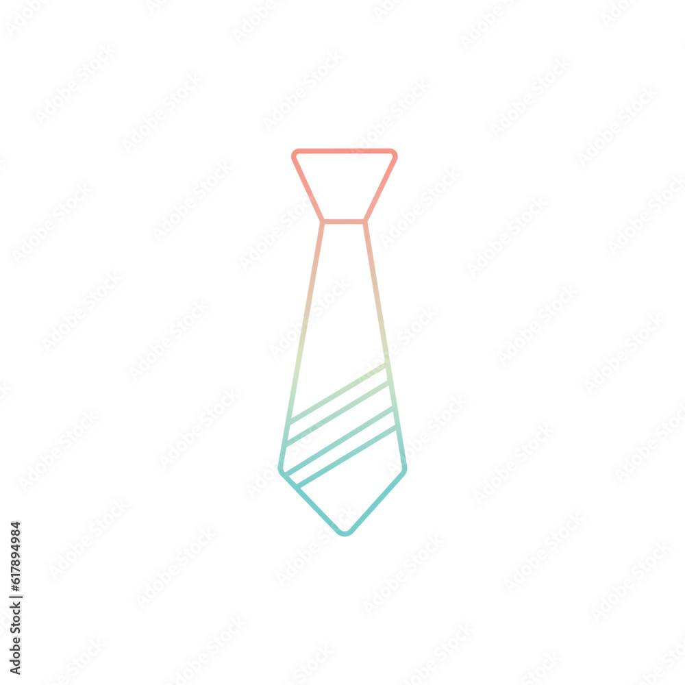 gradient cute necktie isolated icon vector illustration gradient cute necktie isolated icon vector illustration