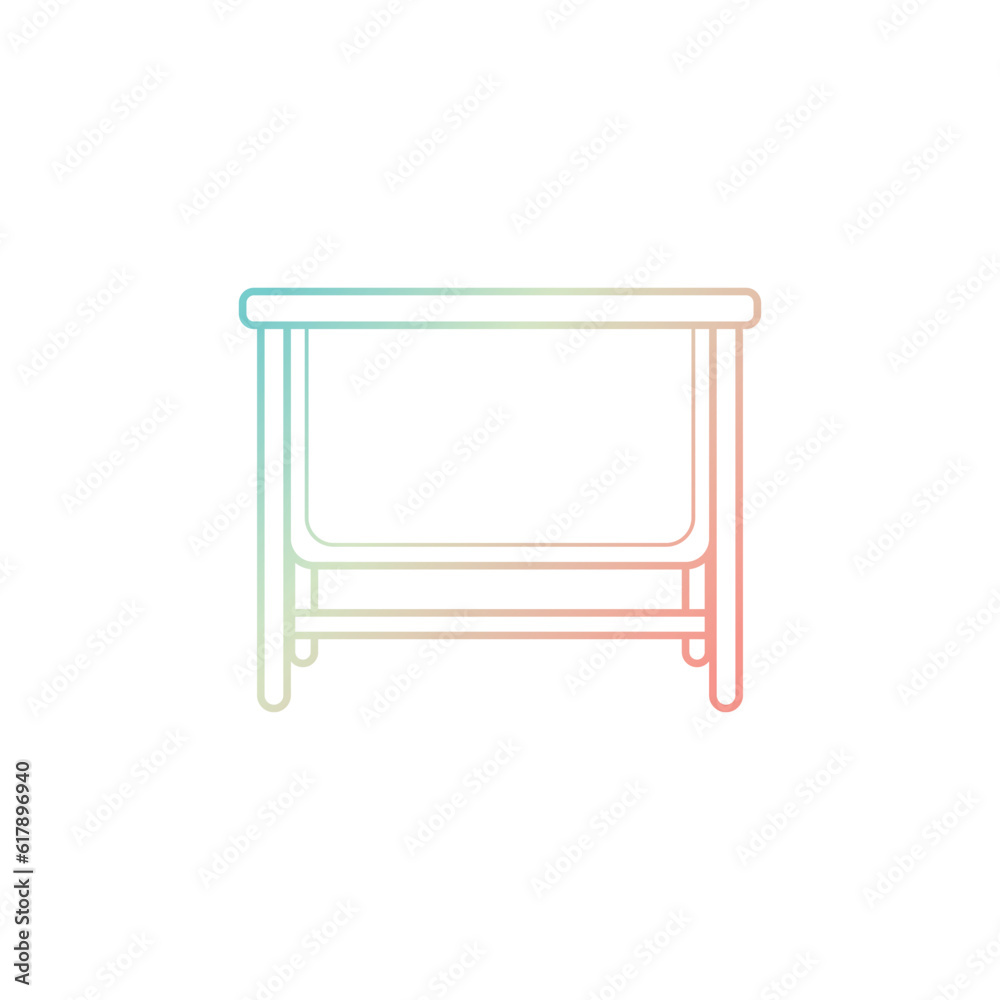 gradient school desk with chair isolated icon vector illustration design gradient school desk with chair isolated icon vector illustration design