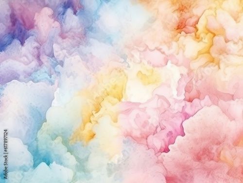 Abstract watercolor background, pastel pink and blue colors, ai generated art