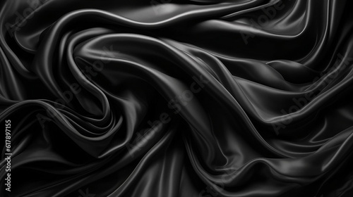 Abstract black wavy background for black friday, ai generated