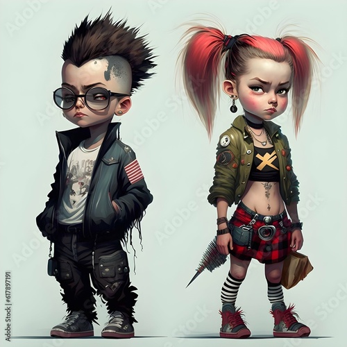 cute punk kids wallpaper  © Robert
