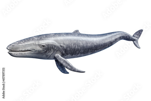Gray whale. Transparent background. generative AI