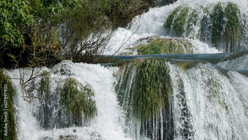 scenic waterfall in krka national park