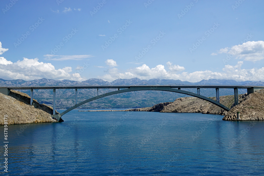 bridge to krk island in northern croatia