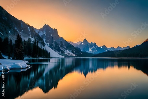sunrise over the lake © SAJAWAL JUTT