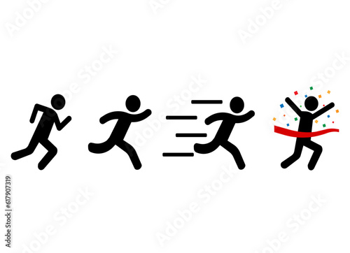 run Icon, running man icon vector.Vector illustration