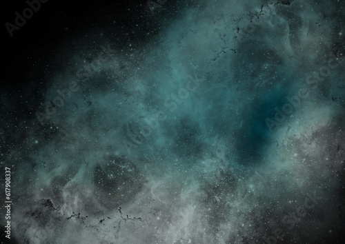 blue nebula background illustration on black background