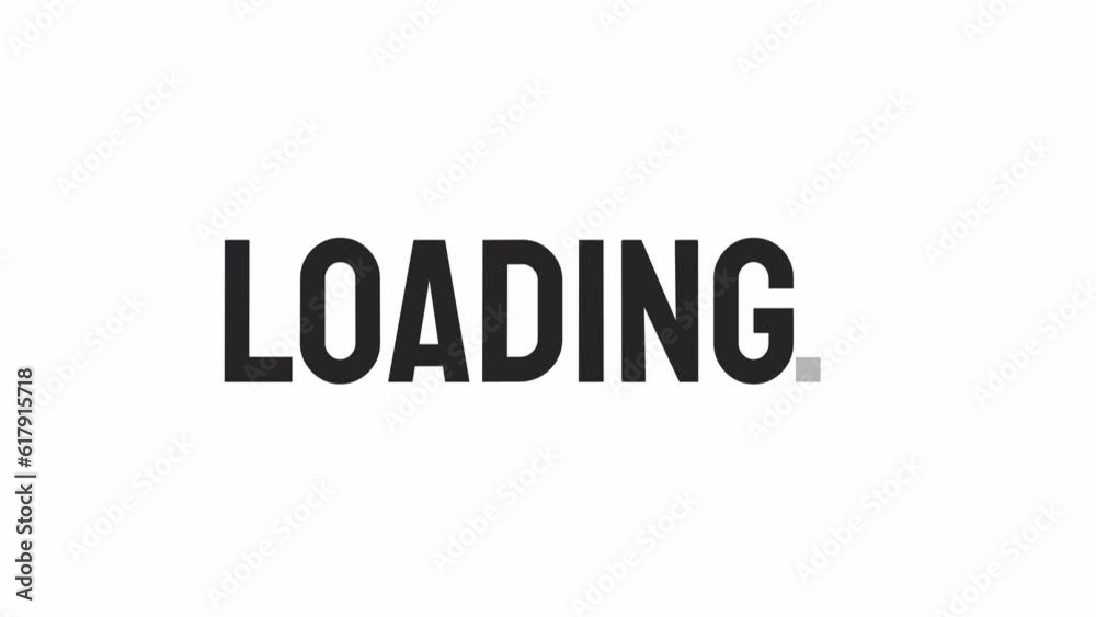 Uppercase black loader animation. Retro bold letters. Text message 4K video on white background. Monochromatic loading progress indicator with alpha channel transparency for UI, UX web design Uppercase black loader animation. Retro bold letters. Text message 4K video on white background. Monochromatic loading progress indicator with alpha channel transparency for UI, UX web design