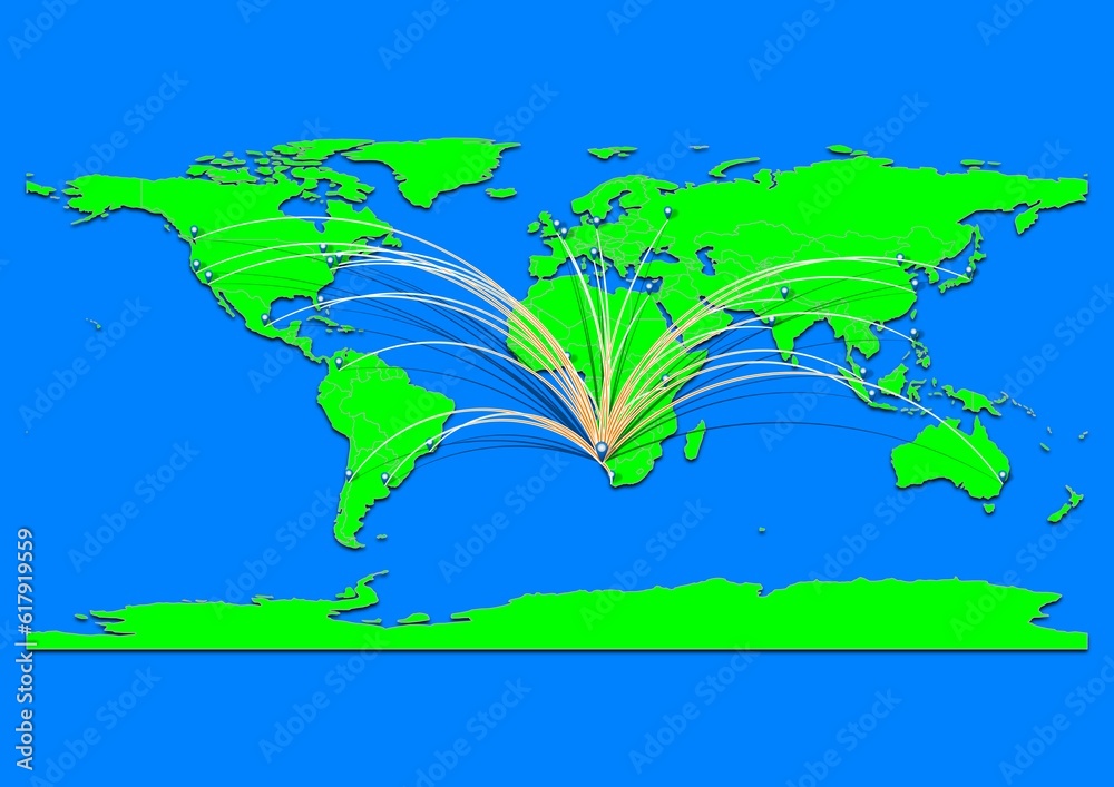 Naklejka premium Vibrant Lüderitz, Namibia map - Export concept map for Lüderitz, Namibia on World map. Suitable for export concepts. File is suitable for digital editing and prints of all sizes.