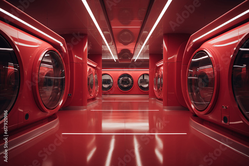 Fototapeta Naklejka Na Ścianę i Meble -  futuristic spacestation with floor and walls.. Generative AI