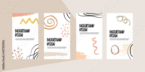 Social media story design templates.Medical Social Media Post Template.Vector background for publishing stories on social networks.Easy design stories, banners, publications.Autumn warm color scheme