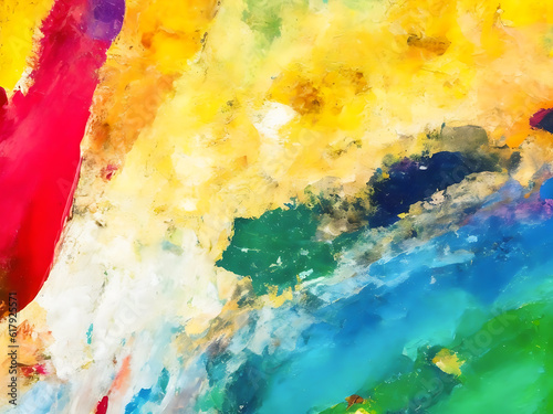 Dynamic Closeup- Exploring the Vibrant World of Abstract Multicolored Art