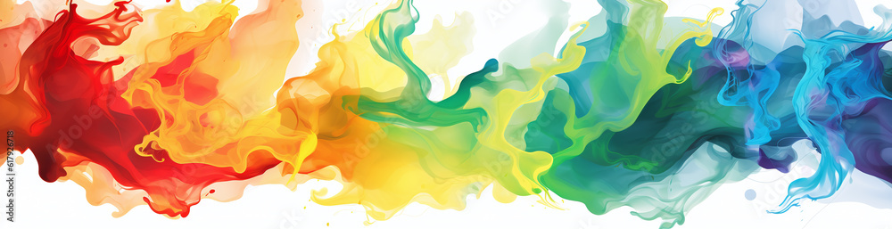abstract colorful background with smoke. Generative AI