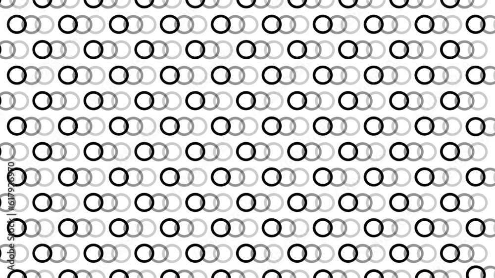 White seamless pattern with black circles