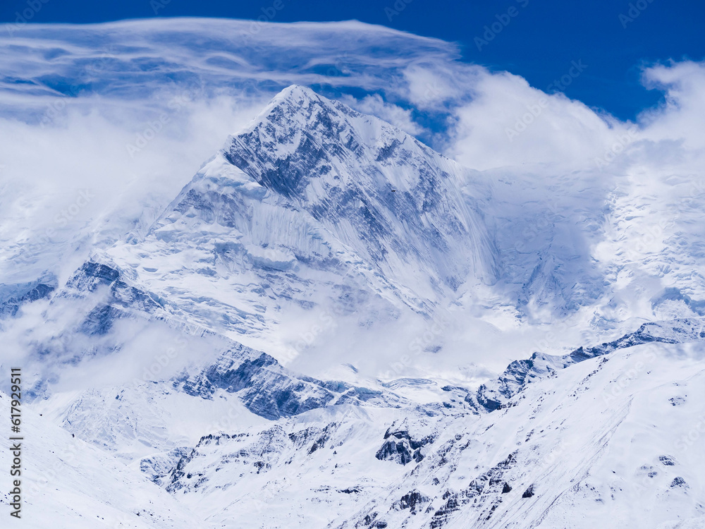 Annapurna peak with snow