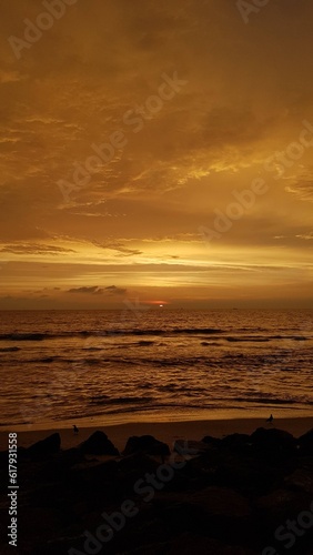 sunset on the beach © lee