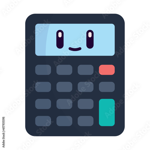 Isolated colored cute office calculator icon Vector illustration