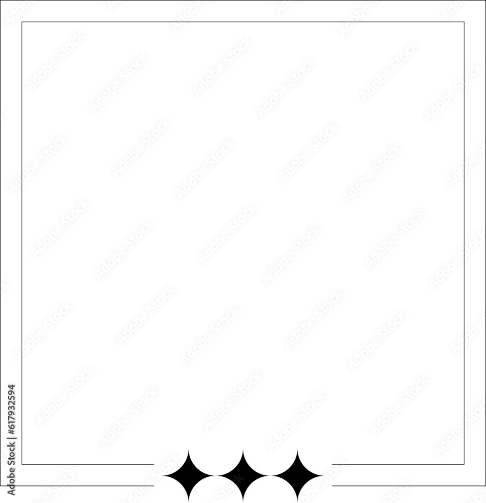 Obraz premium Linear Boho Aesthetic Square Frame