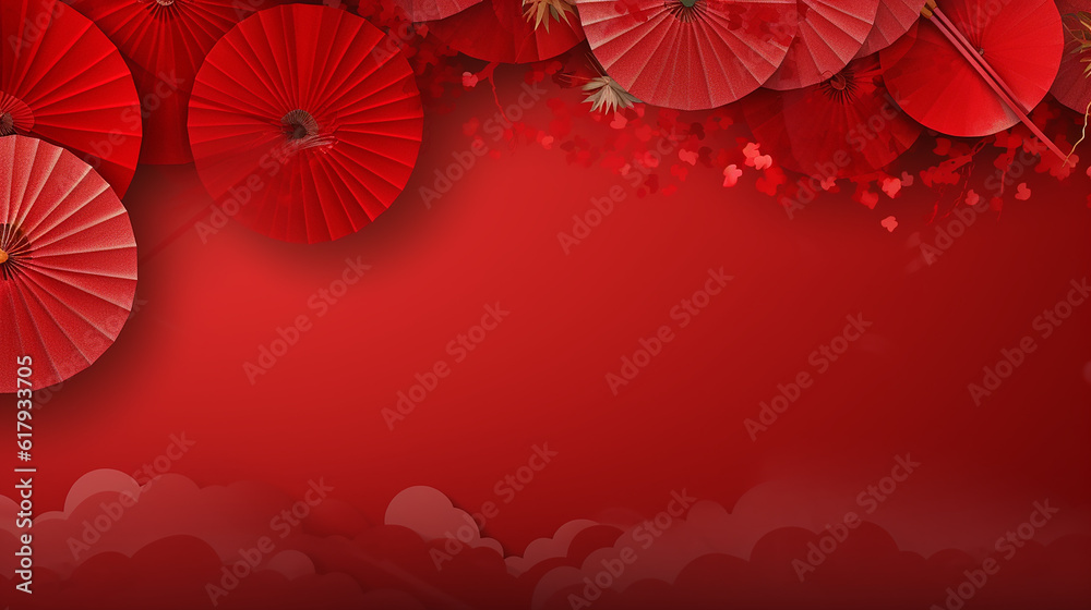 Fundo de ano novo de textura vermelha de papel japonês