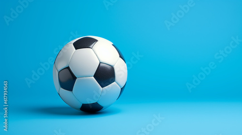 bola de futebol em fundo azul 