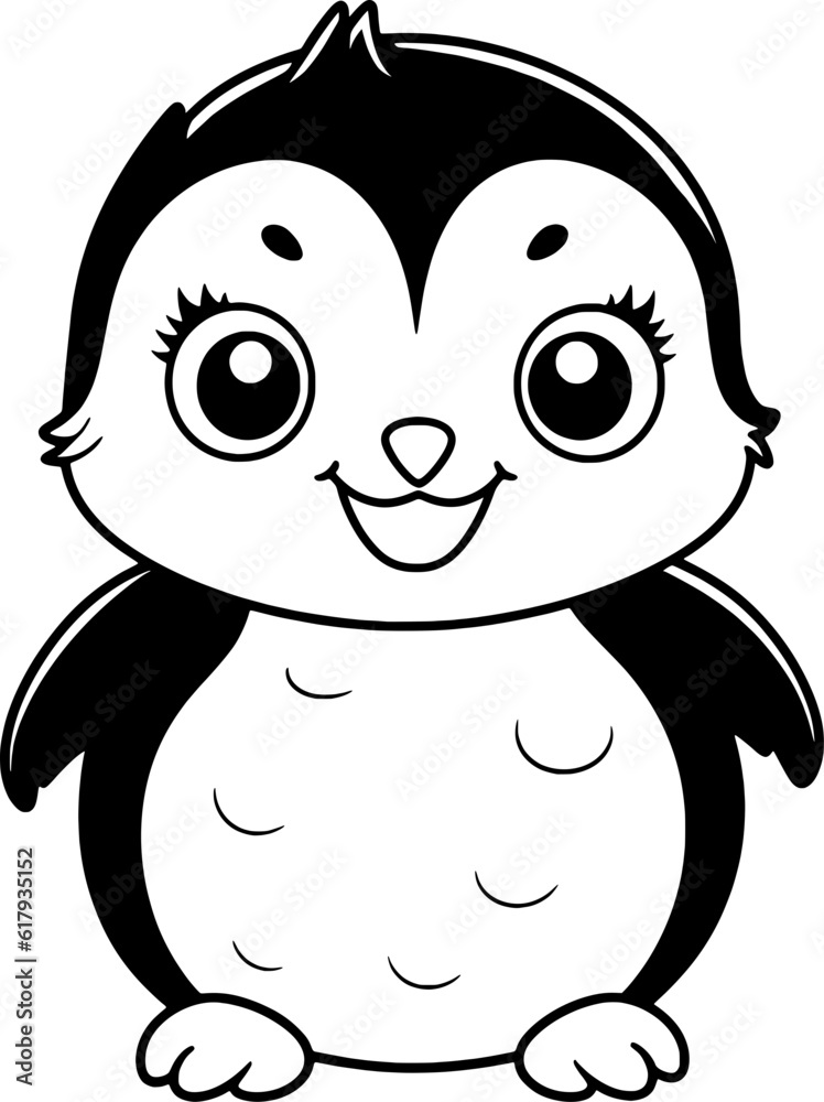 Obraz premium Cute Penguin Cartoon