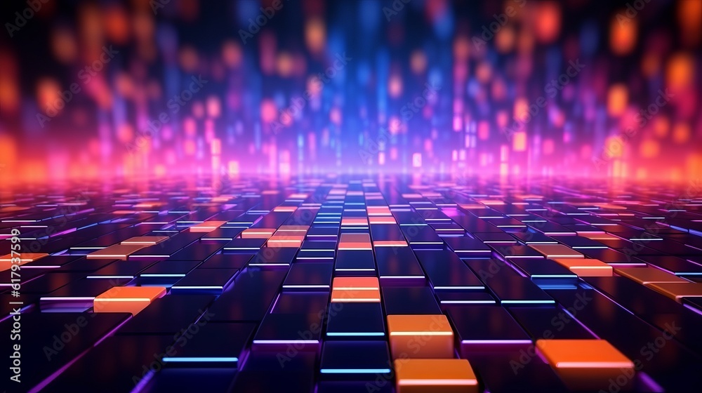 Obraz premium geometrically correct science fiction background