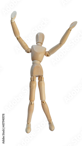 Obraz na płótnie Articulated wooden doll w salonie