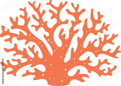 Coral sea aquatic reef underwater icon vector illustration.