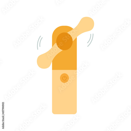 Modern portable fan. Comfort electric blower. Wind ventilator