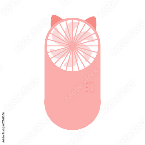 Modern portable fan. Comfort electric blower. Wind ventilator