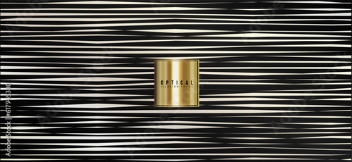 Black and white striped background. Vector banner pattern with brushed and irregular lines. Abstract horizontal lines template. 