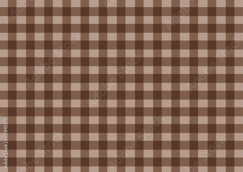 Brown plaid tablecloth pattern background vector