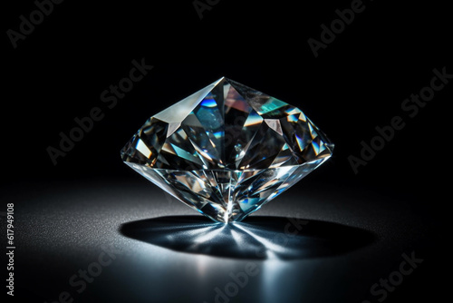 brilliant diamond isolated on dark background