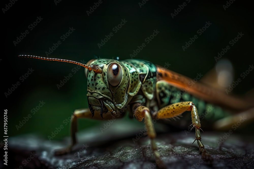 Macro shot of Grasshopper
