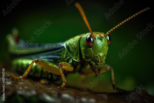 Macro shot of Grasshopper © Soroosh