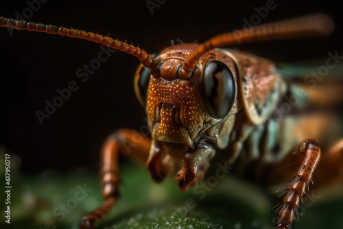 Macro shot of Grasshopper © Soroosh