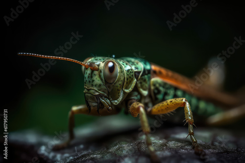 Macro shot of Grasshopper