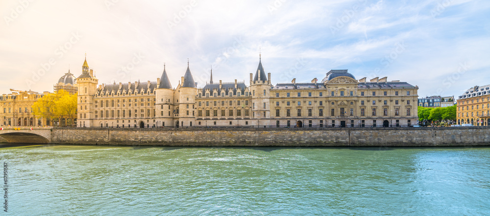 The Conciergerie - former courthouse and prison at river Seine in Paris, France
