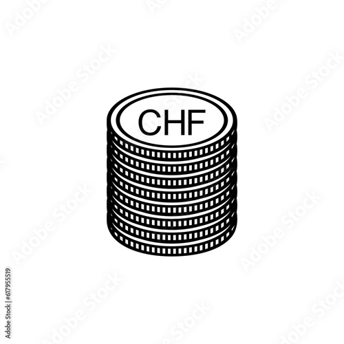 Liechtenstein Currency Symbol, Liechtenstein Franc Icon, CHF Sign. Vector Illustration