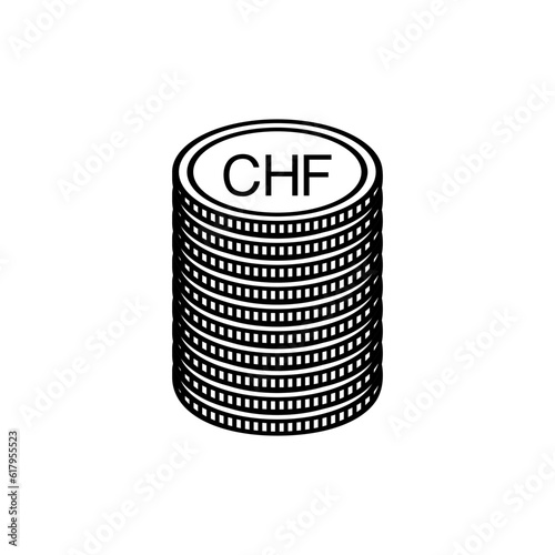 Liechtenstein Currency Symbol, Liechtenstein Franc Icon, CHF Sign. Vector Illustration