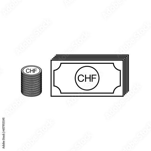 Liechtenstein Currency Symbol, Liechtenstein Franc Icon, CHF Sign. Vector Illustration