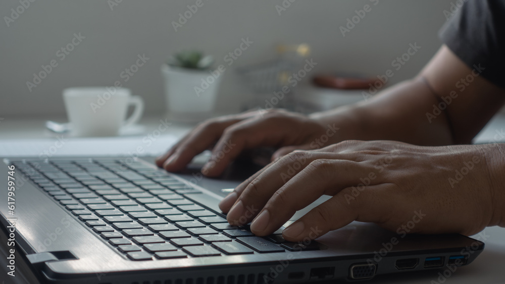 Businessman's hands typing on laptop. Website technical content writer. Network service. Social media blogging. creating new article. Technical know-how, SEO, technical support, help online. Businessman's hands typing on laptop. Website technical content writer. Network service. Social media blogging. creating new article. Technical know-how, SEO, technical support, help online.