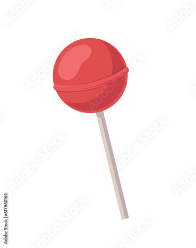 Red caramel on stick concept