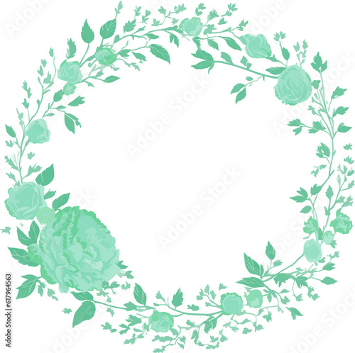 green floral frame