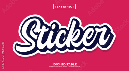 Fotografie, Obraz Sticker 3D Text Effect