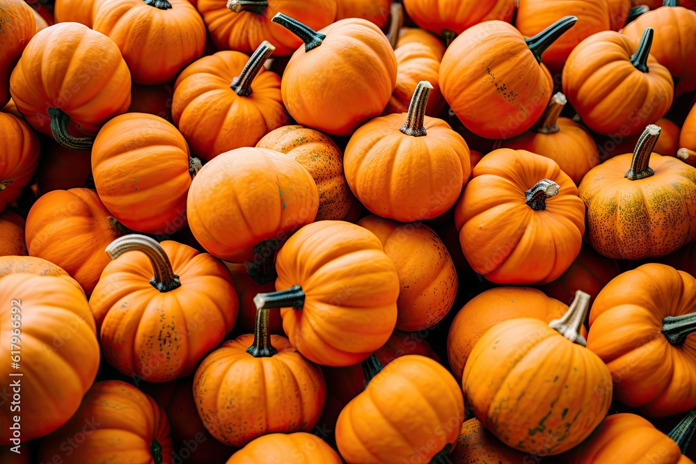 Full frame image of Pumpkins in a pumpkin patch Full frame image of Pumpkins in a pumpkin patch