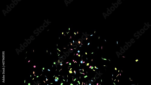 Confetti Party Popper Explosions with Alpha Channel 
