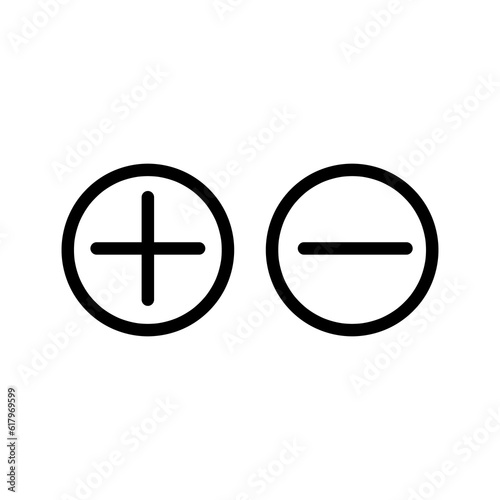 Plus and minus vector icon in modern design vector ilustration on white background..eps